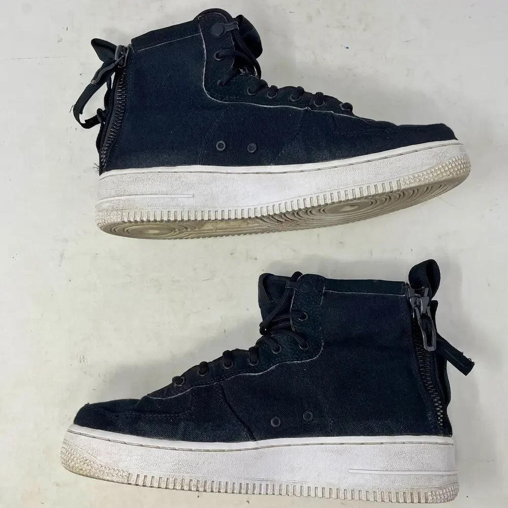 Nike Special Field Air Force 1 Mid Black Shoes Youth Size 6.5Y Zip